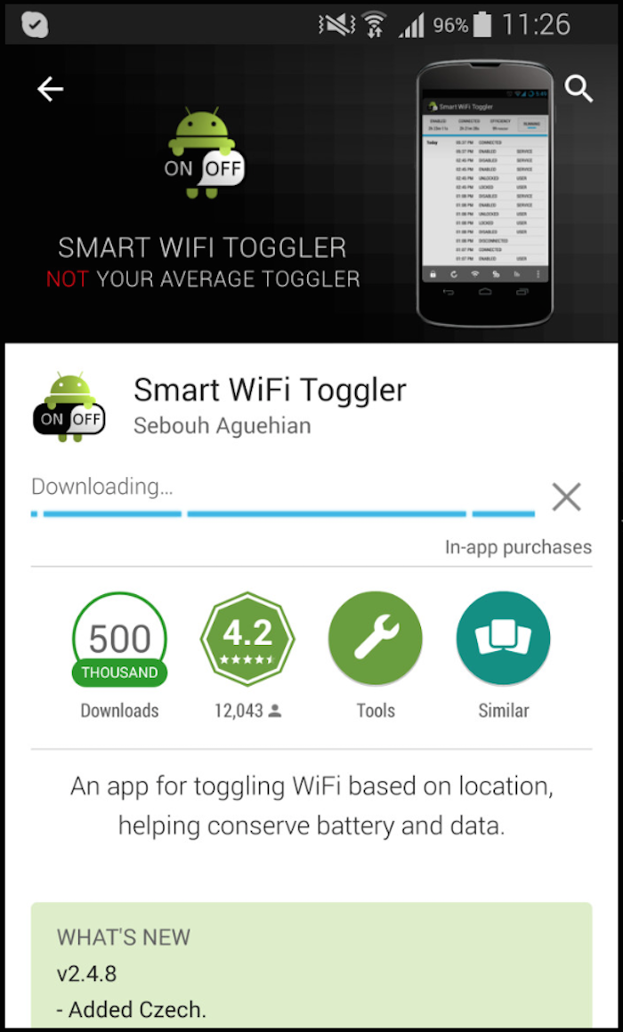 Làm sao để Android tự động tắt mở wifi khi ở trong vùng phủ sóng?