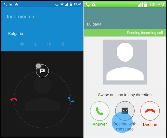 Làm sao để từ chối cuộc gọi kèm lời nhắn trên Android KitKat & Lollipop?