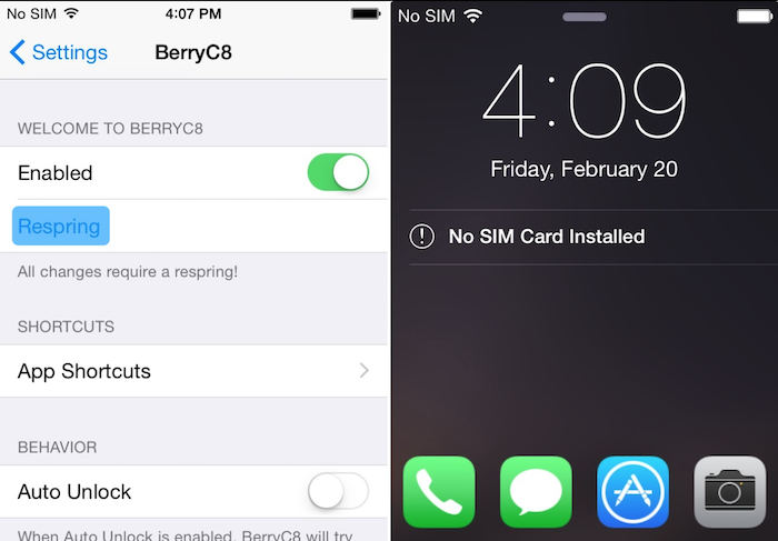 How to add software to the lock screen of iOS