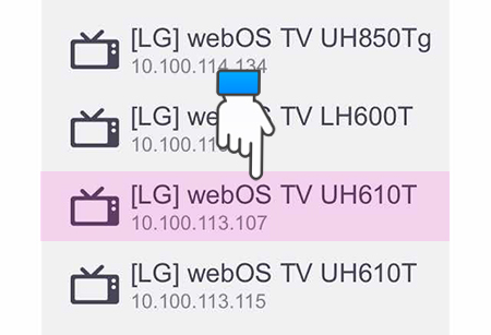 Chọn tivi muốn kết nối