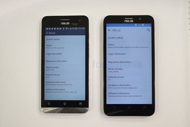 Cả hai điện thoại đều có ba nút điện dung bên dưới màn hình