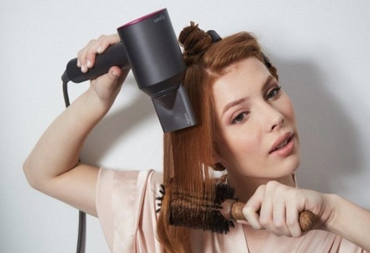 Sectioning your hair saves drying time