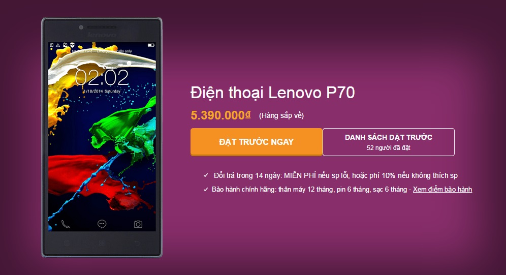 Tham khảo cấu hình chi tiết và đặt mua trước Lenovo P70 với giá 5.390.000 đồng tại đây
