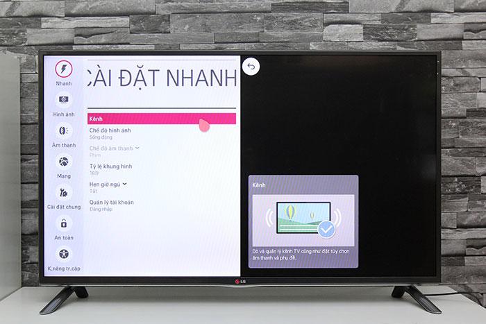 Cách dò kênh tivi LG trên hệ điều hành NetCast > Chọn cài đặt nhanh