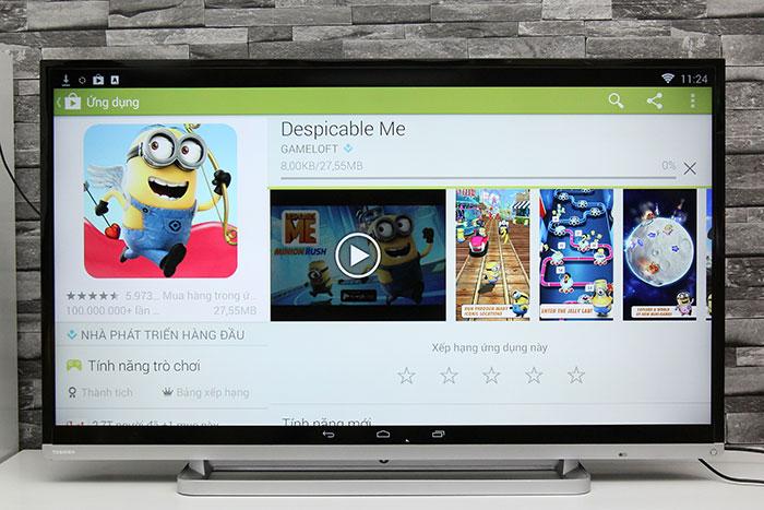 Cách tải ứng dụng trên tivi Toshiba > Chờ đợi…