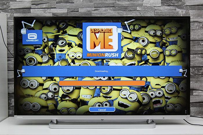 Cách tải ứng dụng trên tivi Toshiba > Ứng dụng được khởi chạy