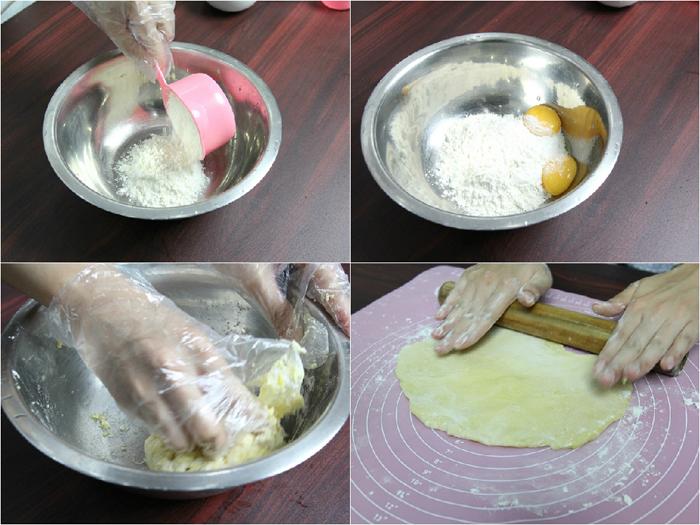 Bước 1 Nhào và cán bột Bánh tart trứng