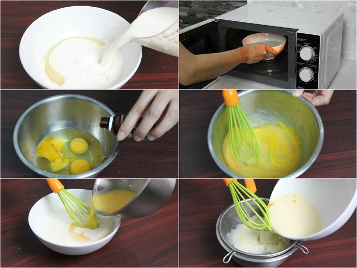 Bước 3 Làm nhân kem sữa Bánh tart trứng