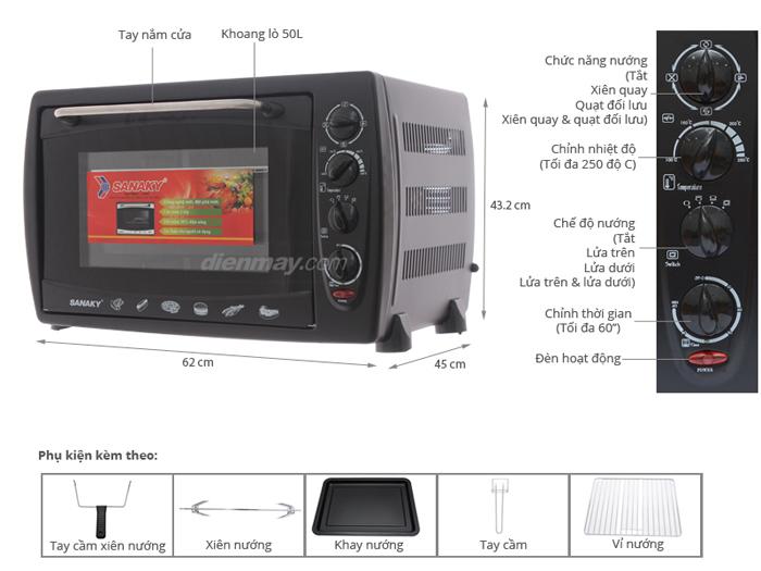 Lò nướng Sanaky VH509S