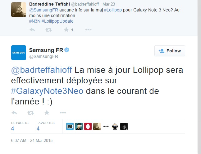 Galaxy Note 3 Neo bất ngờ nhận được thông tin cập nhật Android 5.0 Galaxy Note 3 Neo bất ngờ nhận được thông tin cập nhật Android 5.0