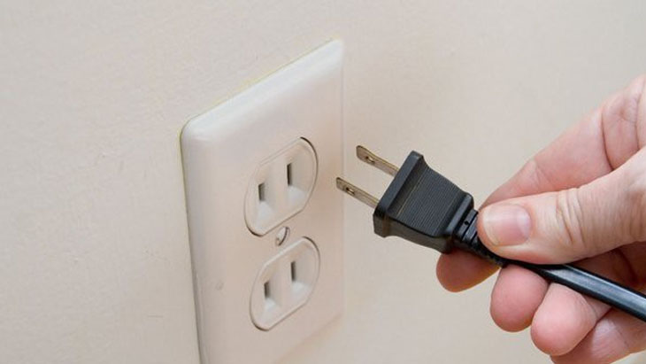 Ngắt nguồn điện khi không sử dụng