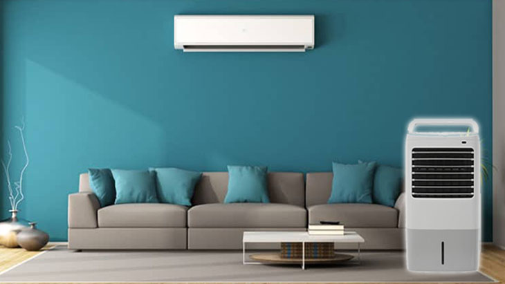 Kết hợp sử dụng điều hoà và quạt điện