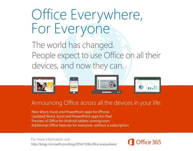 Office miễn phí trên Android và iOS