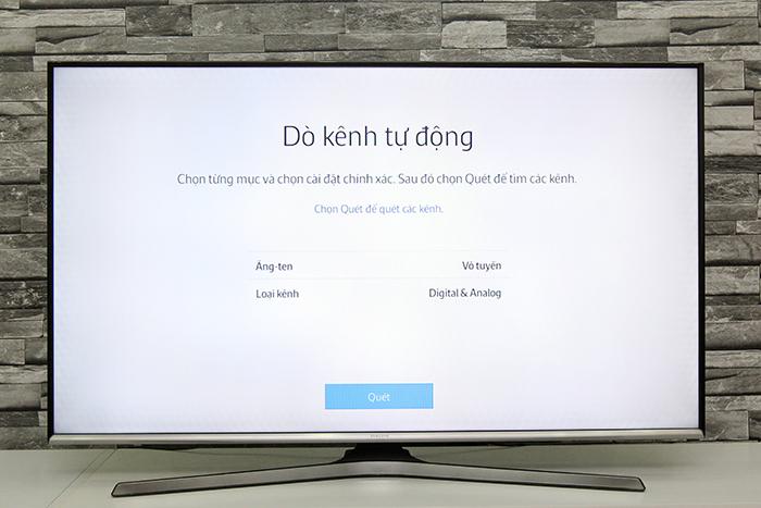 Cách dò kênh tivi Samsung J5500 > Giao diện dò kênh tự động