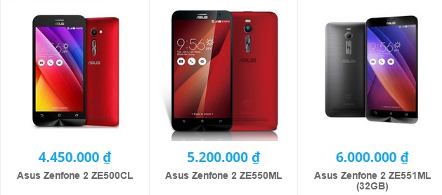 Còn ở Việt Nam, Zenfone 2 chỉ mới được rao bán ở dạng xách tay