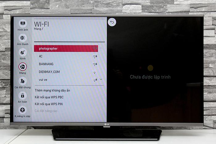 Cách kết nối mạng cho tivi LG LF630T > Chọn mạng Wifi bạn muốn kết nối