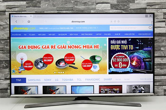 Sau khi kết nối mạng thành công bạn có thể vào thử một trang weh bất kỳ để kiểm tra kết nối internet Cách kết nối mạng tivi Samsung J5500 > Sau khi kết nối mạng thành công bạn có thể vào thử một trang weh bất kỳ để kiểm tra kết nối internet