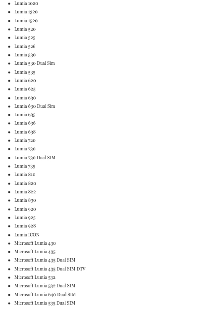 Loạt thiết bị Lumia được hỗ trợ bản Windows 10 mới