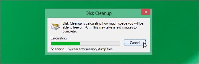 Hộp thoại Disk Cleanup