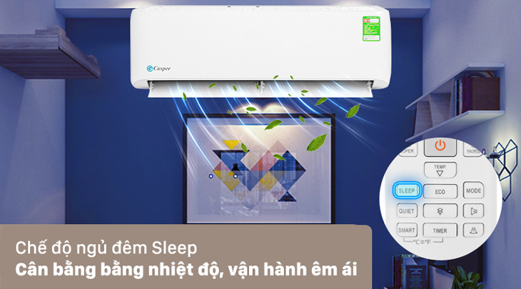 Chế độ ngủ đêm trên máy lạnh có tác dụng thế nào với sức khỏe? > Chế độ Sleep của Casper