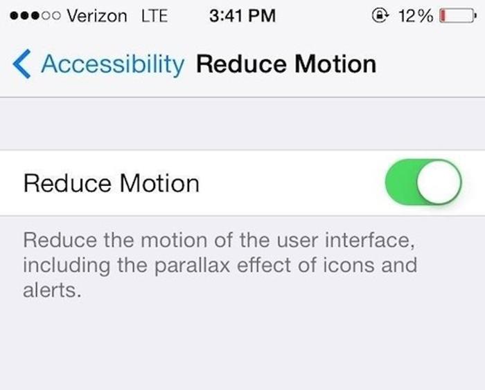 Reduce motion