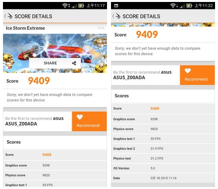 Thử nghiệm thứ hai dựa trên 3Dmark cho thấy Zenfone 2 ghi được 9490 điểm Thử nghiệm thứ hai dựa trên 3Dmark cho thấy Zenfone 2 ghi được 9490 điểm