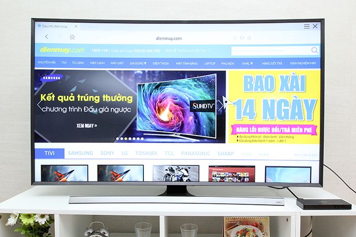 Cách kết nối mạng tivi Samsung JU7500 > Vào thử trang web bất kỳ để kiểm tra kết nối internet