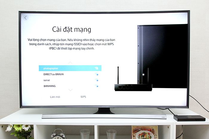 Cách kết nối mạng tivi Samsung JU7500 > Chọn mạng Wifi muốn kết nối