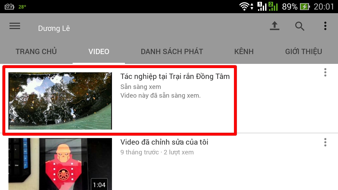 Hoàn tất việc tải video lên Youtube
