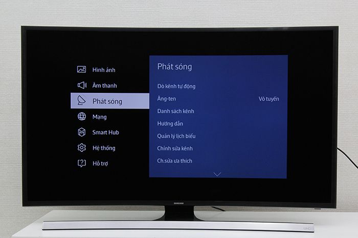 Chọn Phát sóng Cách dò kênh tivi Samsung JU6600 > Chọn Phát sóng