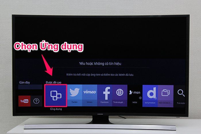 Chọn Ứng dụng Cách tải ứng dụng tivi Samsung JU6600 > Chọn Ứng dụng