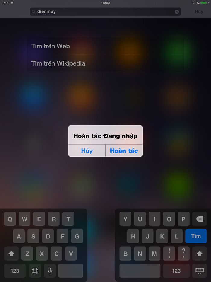 Lắc iPad và chọn Hoàn tác để xóa nội dung vừa nhập Mẹo hay với bàn phím iPad (phần 2) > Lắc iPad và chọn Hoàn tác để xóa nội dung vừa nhập