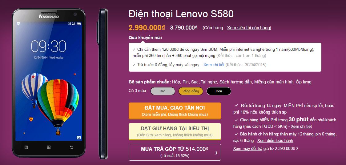 Smartphone giảm giá