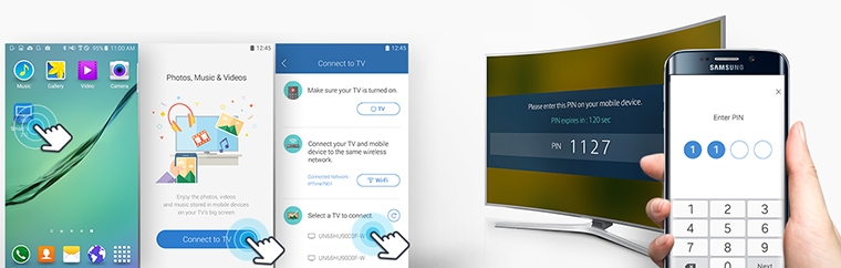 Giao diện chia sẻ dữ liệu của Samsung Smart View