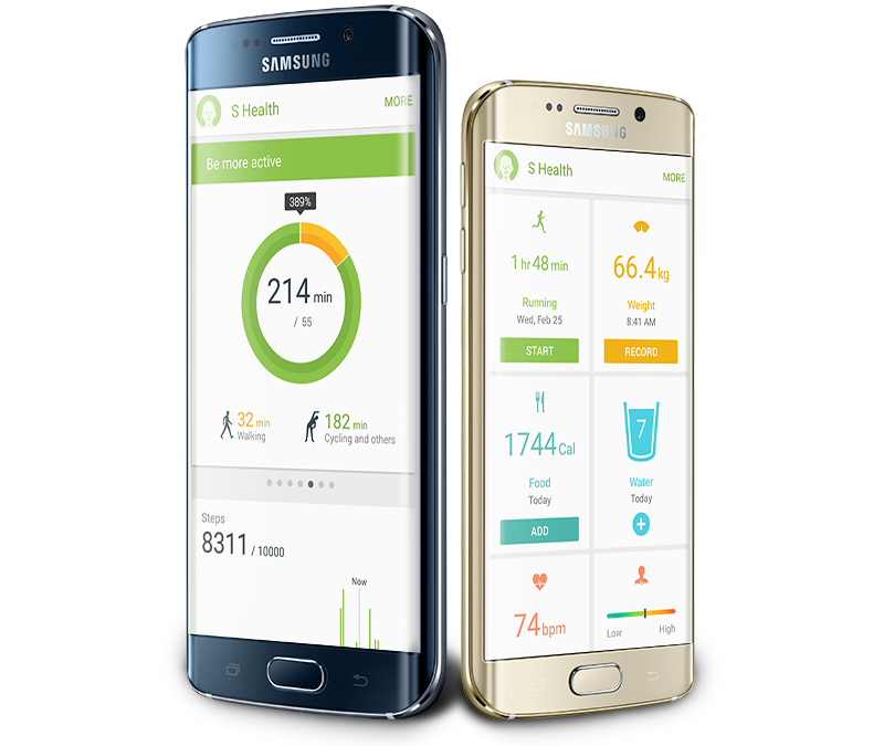 Ứng dụng Samsung S-Health trên Galaxy S6 Edge Ứng dụng Samsung S-Health trên Galaxy S6 Edge