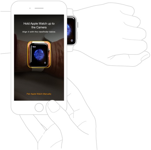 Dùng camera iPhone quét vào Apple Watch