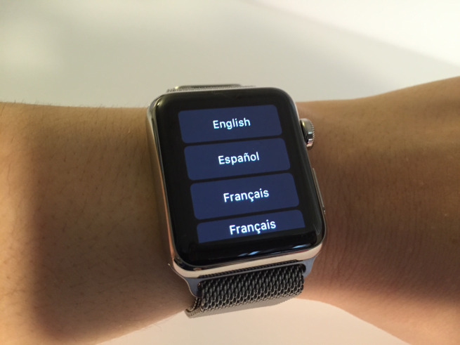 Chọn ngôn ngữ cho Apple Watch