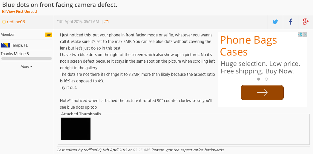 Ngay cả các thành viên của diễn đàn công nghệ nổi tiếng XDA cũng quan tâm đến lỗi lạ này (Thảo luận trên XDA) Ngay cả các thành viên của diễn đàn công nghệ nổi tiếng XDA cũng quan tâm đến lỗi lạ này (Thảo luận trên XDA)