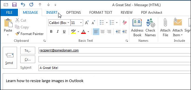 Soạn email trên Outlook 2013