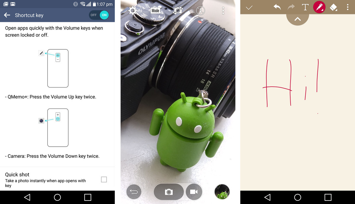 hướng dẫn phím tắt trên lg g4