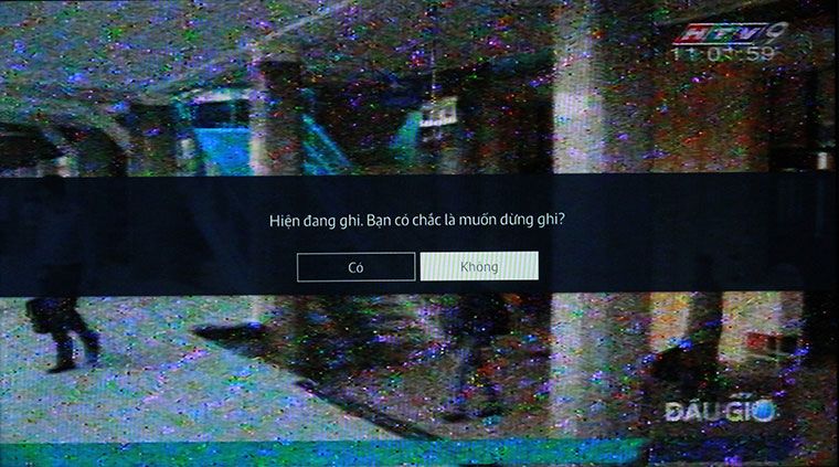 Chọn [Có] xác nhận ngừng ghi hình