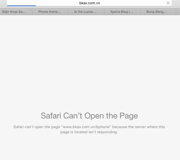 Trang bán hàng gặp trục trặc