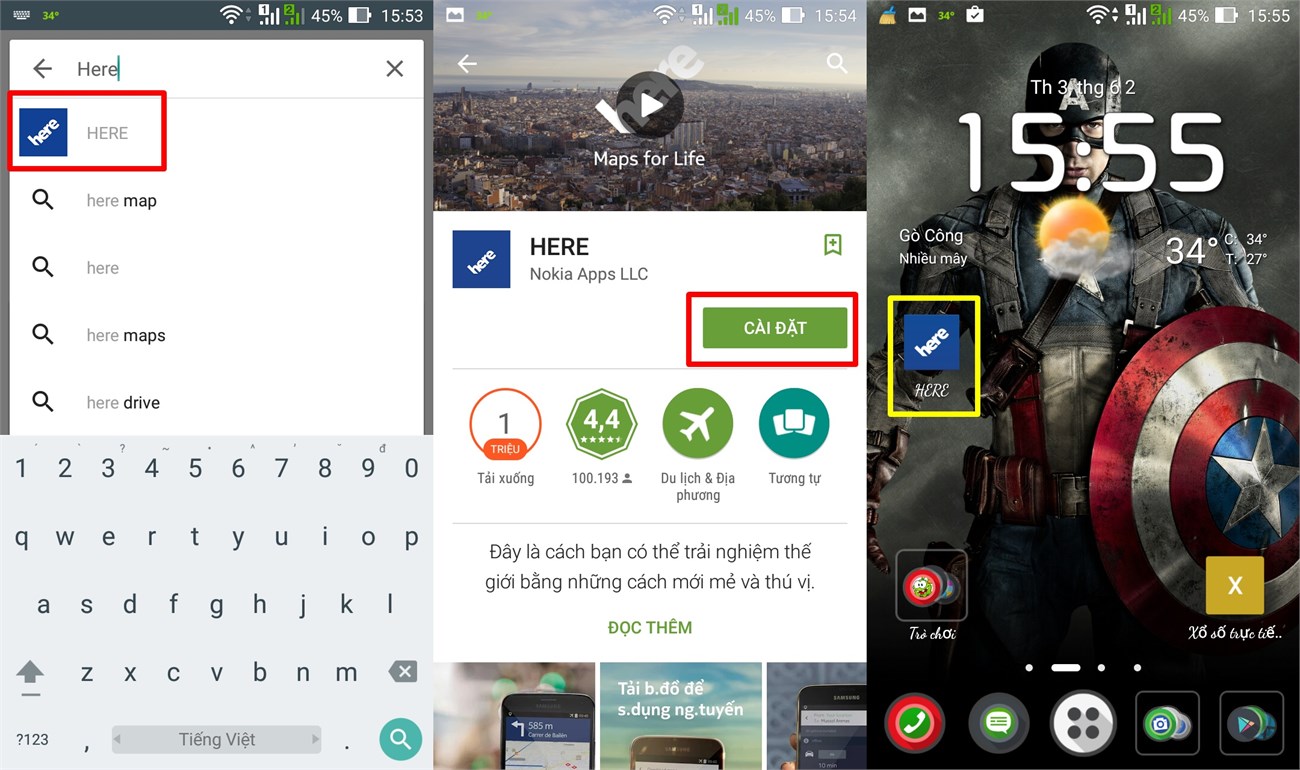 Tải bản đồ HERE Maps Tải bản đồ HERE Maps