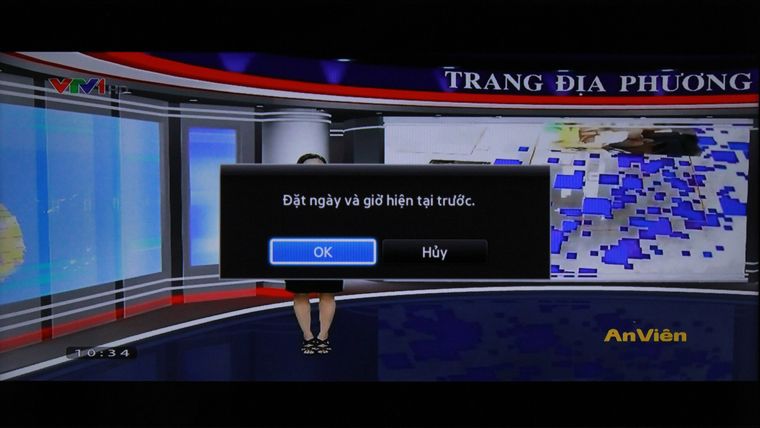 Đặt lại ngày và giờ hiện tại cho tivi Cách ghi âm chương trình truyền hình trên tivi Samsung 2014 > Đặt lại ngày và giờ hiện tại cho tivi