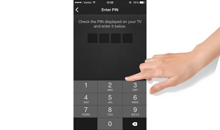 Nhập mã pin vào điện thoại