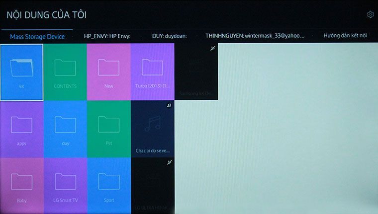 Chọn hình ảnh muốn xem Cách sử dụng điều khiển tivi Samsung J5100 > Chọn hình ảnh muốn xem
