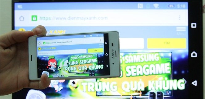 Cách phản chiếu hình ảnh từ điện thoại lên Smart tivi Sony