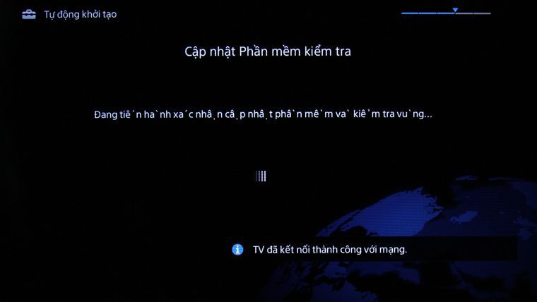 Các bước thiết lập lại từ đầu Smart Tivi Sony > Nhấn Kế tiếp