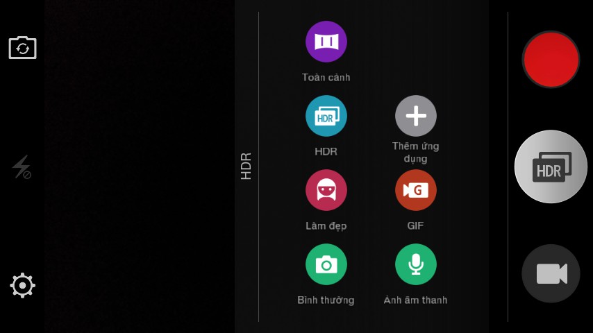 Chọn chụp HDR Chọn chụp HDR
