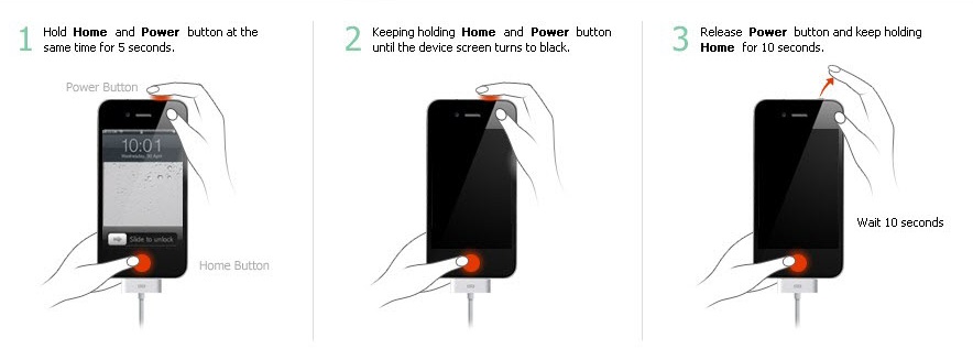 Truy cập vào môi trường DFU Mode